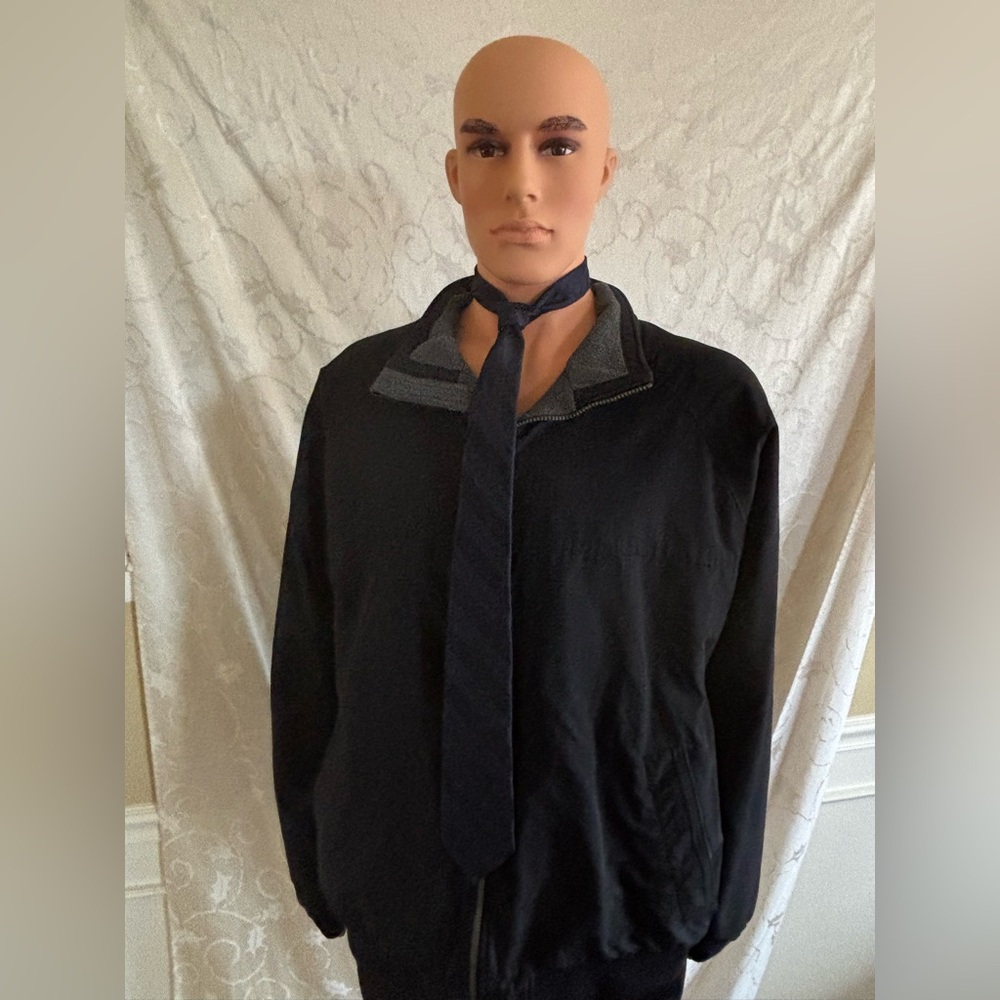 Oscar de la Renta Black Striped Tie (Good Condition)